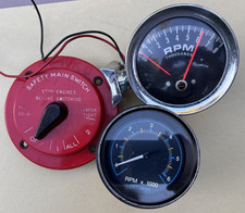 3 Vintage Boat Nautical Marine Gauges Untested Perko Unbranded