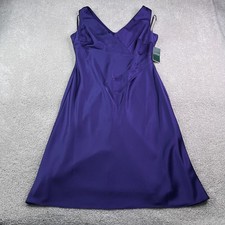 NEW Lauren Ralph Lauren LRL Dress Womens 12 Plum Purple Sleeveless Lined NWT