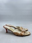Salvatore Ferragamo Floral Printed Silk Low Kitten Heels W 9.5 — photo 3