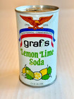 VINTAGE 1976 GRAF/S LEMON LIME SODA POP 12 OZ CAN - IWO JIMA - 48-STAR FLAG  — photo 2