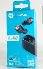 Jlab Go Air True Wireless Bluetooth Earbuds + Charging Case - Black (New-Sealed)