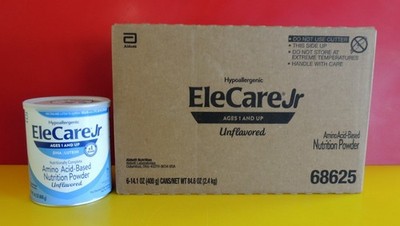 1 SEALED case (6 cans) - Elecare Jr Junior Unflavored 14.1oz/can - exp. Apr 2027