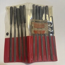 Simonds No. 2 Needle Files 6-1/4" Set of 11 Swiss Made Jewelry Files
