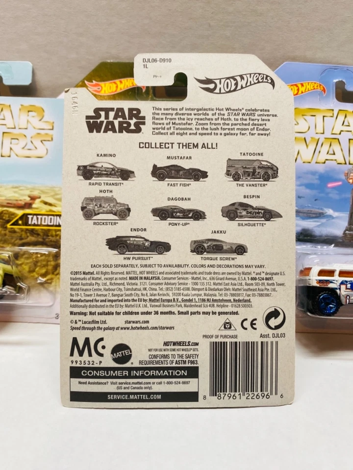 Star Wars Hot Wheels Planet Series Juego Completo de 8 Exclusivo Walmart NUEVO B18 Foto 3 de 4