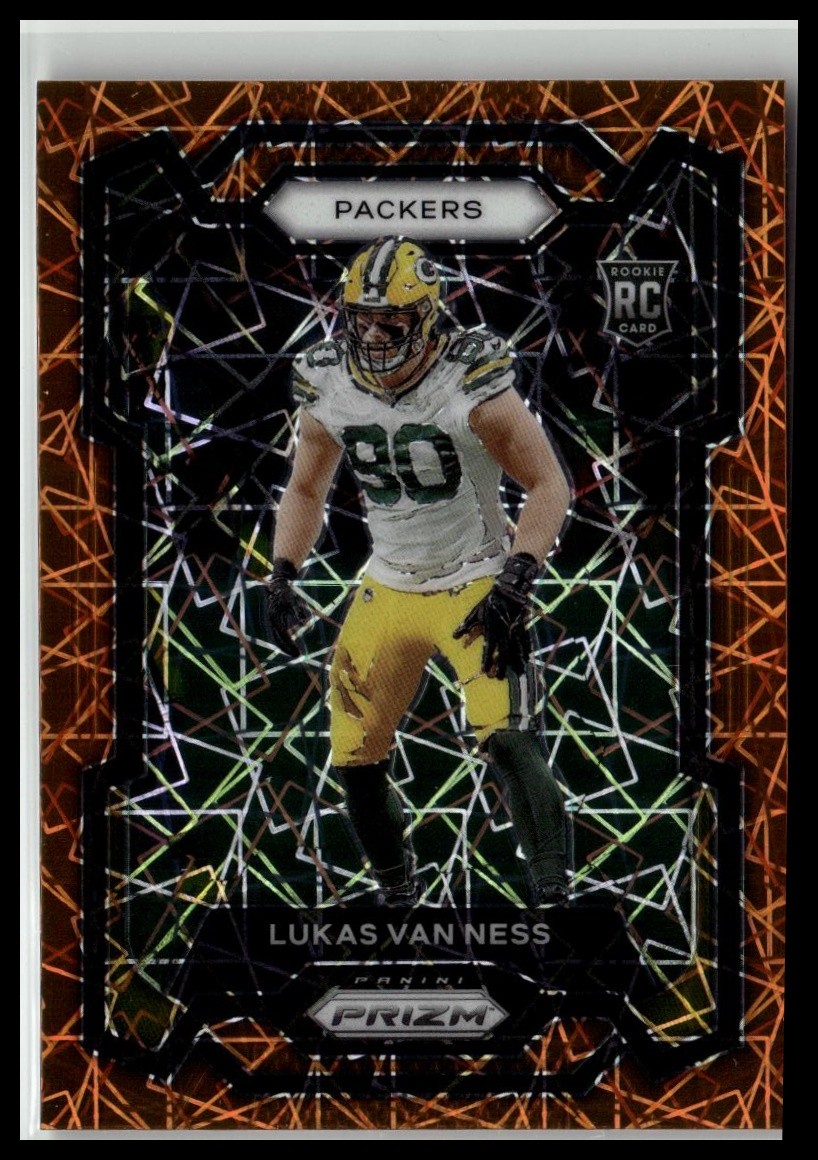 2023 Panini Prizm #336 Lukas Van Ness Orange Ice