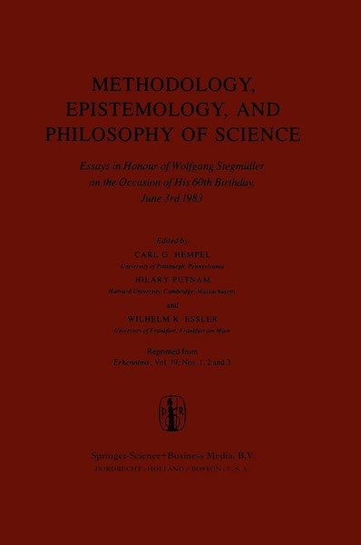 Methodology, Epistemology, And Philosophy Of Science Carl G. Hempel (U. A.) Buch-image