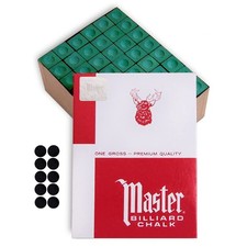 Billiard Pool Cue Chalk Premium Quality - 1 Gross - 144 pcs - Made in The USA...