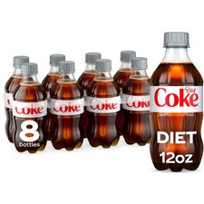 Diet Coke Soda Pop Bottles, 12 fl oz, 8 Pack
