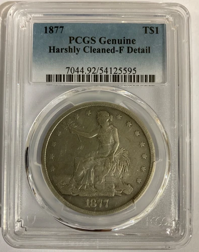 1877 Trade Dollar $1 PCGS Genuine Fine Details 54125595