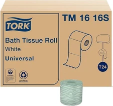 Tork Safe Toilet Paper,2-Ply 100% Recycled,T24 Compatible 96 Rollsx500 Sheets