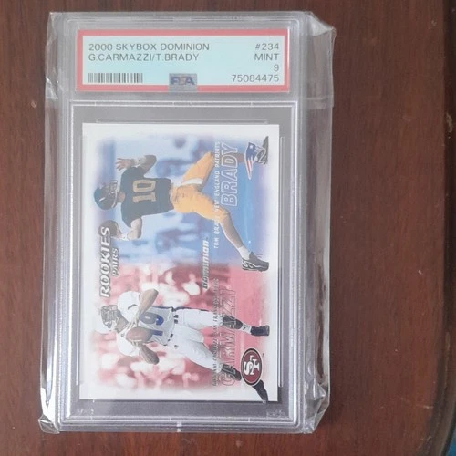 New Listing2000 Skybox Dominion Tom Brady/Giovanni Carmazzi Rookies Pairs #234 PSA 9