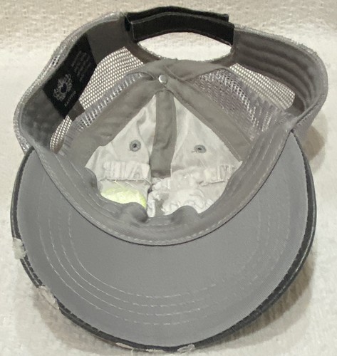 Tennis Hair Don't Care Distressed Ball Cap Black with Gray Mesh Adjustable - Picture 10 of 14