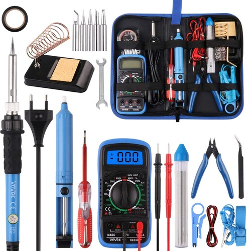 ✅ Saldatore Kit 24 Pezzi 60W Saldatura a Stagno Elettrica 5 Punte professionale