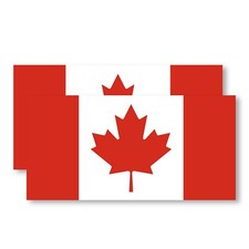 Pack of 2 Flag of Canada Vinyl Decal Window Wall Sticker CANADIAN FLAG Decal