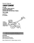 Owner’s Manual Sears Craftsman 5.5 HP, 17” Rear Tine Tiller - Model 917.293300