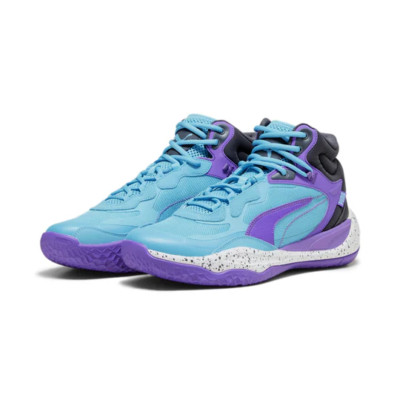 Men's Puma Playmaker Pro Mid, Style#377902 09, SZ 11, Purple Glimmer-Bright Aqua
