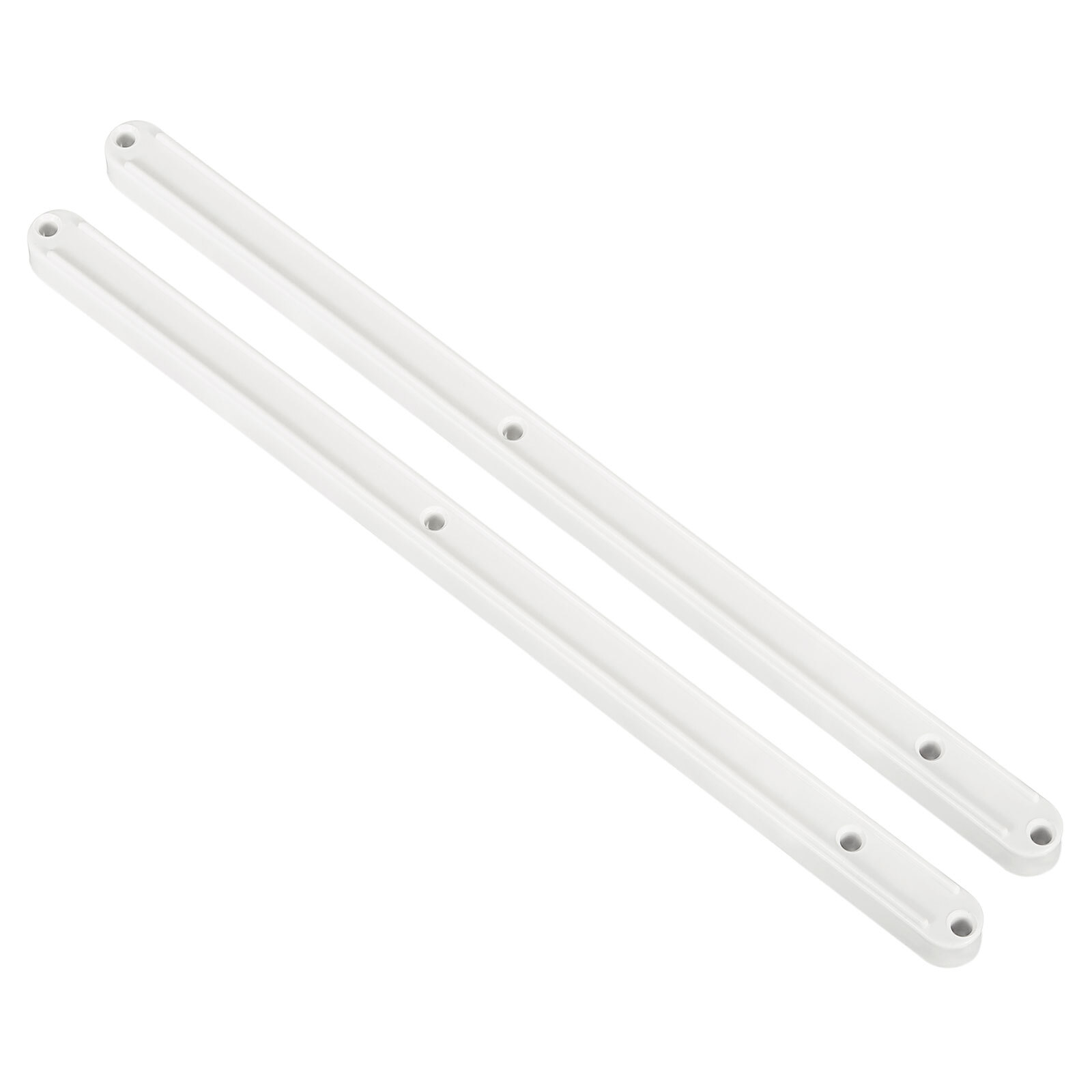 Drawer Slides, 2Pcs 300mm - Plastic Drawer Rails, Grooved Guide Rails (White)-image