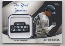 2020 Topps Jumbo Special Event Jersey Sleeve Patch Manufactured Relics Gleyber