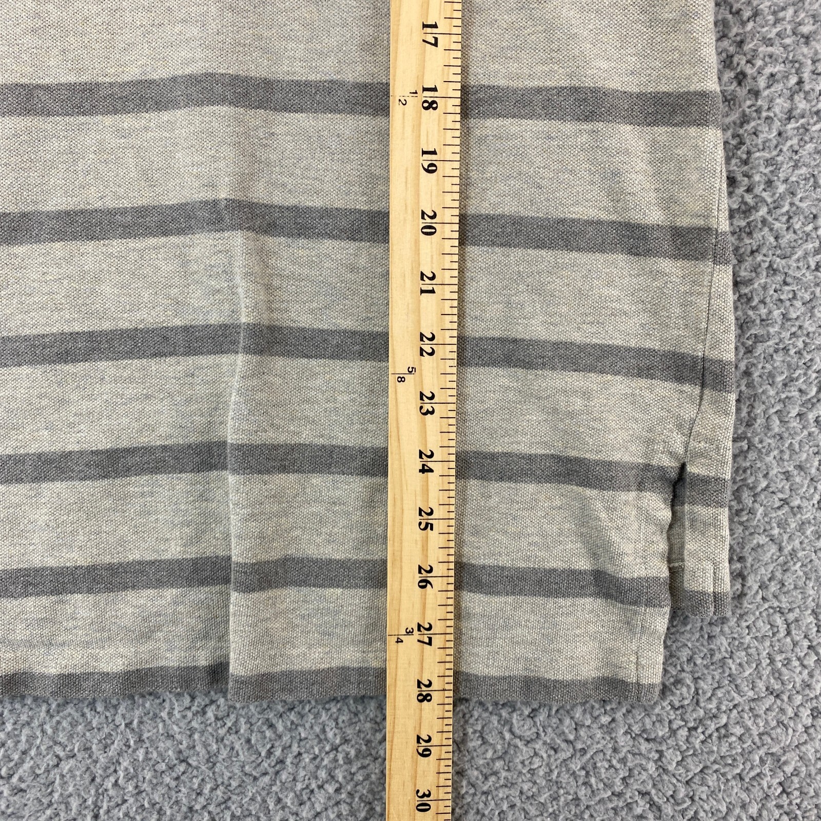 Polo Ralph Lauren camicia uomo extra large grigia a righe vestibilità personalizzata pony polo