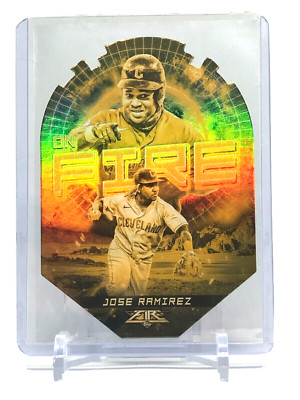 Jose Ramirez 2022 Topps Fire On Fire Gold Minted Insert Die-Cut #EF-15 Guardians
