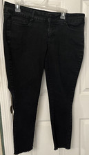 Secrets Collection by David Vered Black Jeans  w Frayed Bottoms Women's Size 14W