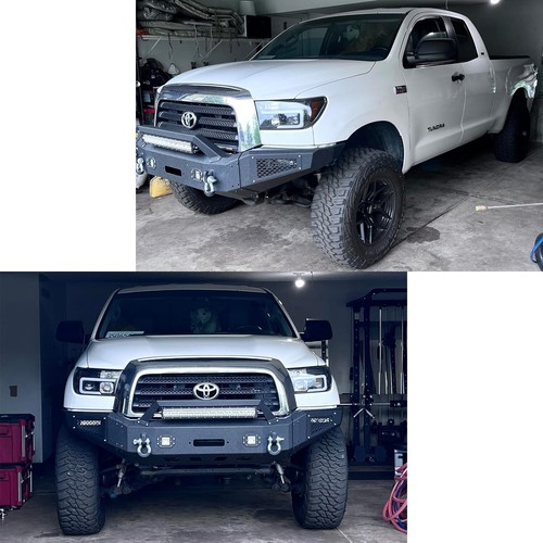 Vijay For 2007-2013 Toyota Tundra New Front/Rear Bumper W/Winch Plate&LED Lights - Picture 2 of 12