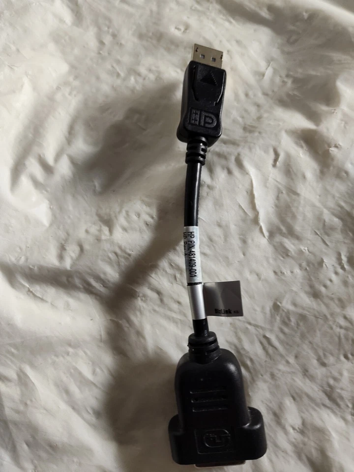 HP 481409-001 Bizlink Display Port to DVI Adapter Cable Pre-Owned - Image 3 of 4