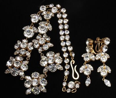Finest Quality Austrian Crystal Schoffel Rhinestone Necklace / Earrings (ST899)