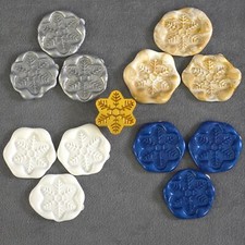 Winter Snowflake Self Adhesive Wax Seal Stamps Set of 10 - Handmade