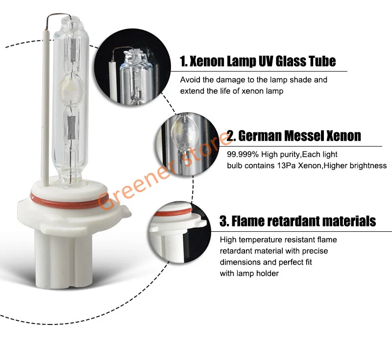 75/100/150W Car HID Xenon Headlight Bulb Ballast Kit H1 H3 H4 H7 H8/9/11 9005/6 - Image 3 of 4