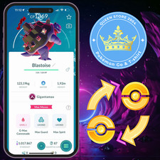 Pok mon TRADE  GO  Shiny Gigantamax Blastoise  Registered 20k Stardusts  Digital