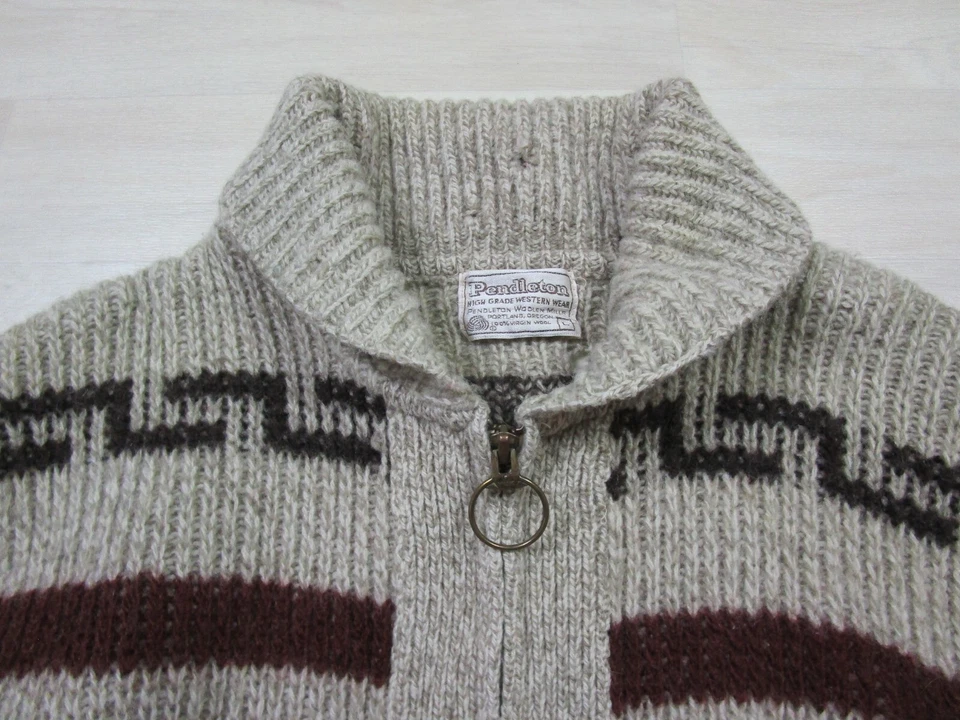 Vintage Pendleton High Grade Western Wear (L) Westerly Sweater 70's The Dude - Image 4 of 4