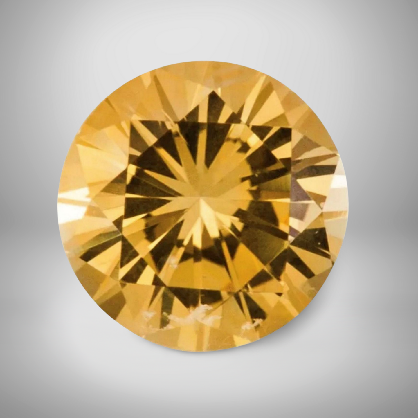 Yellow Sapphire Round Cut Gemstone 1.32 Cts - 7 mm Flawless Loose Gem