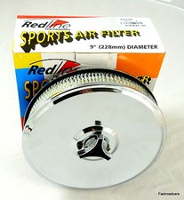 AIR FILTER WEBER 32/36 DFV.DFAV 32.DFM.& SOLEX 35/38 EEIT RETRO CHROME ROUND 9"