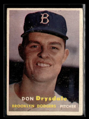 1957 Topps Don Drysdale #18 Rookie Brooklyn Dodgers Low Grade Y5366