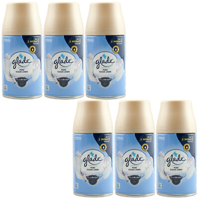 glade Automatic Spray PURE CLEAN LINEN 6 x 269ml (vorher Fresh Cotton) Raumspray