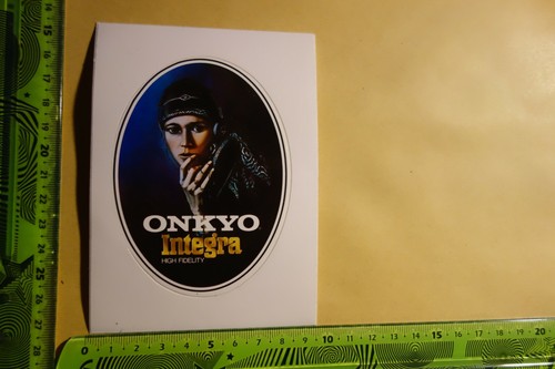 Alter Aufkleber HiFi AutoRadio TV Lautsprecher ONKYO High Fidelity (BJ)