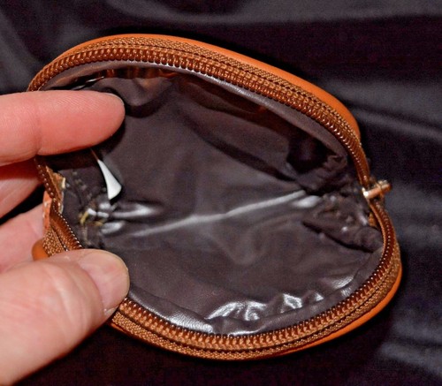 Cartera de monedas de cuero gamuza acolchada de colección nuevo sin etiquetas - Imagen 6 de 6