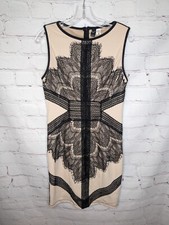 Windsor Black Lace Nude/Tan Underlay Women’s Sleeveless Dress Size M