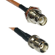 RG400 RP-TNC FEMALE BULKHEAD to TNC FEMALE RF Cable FAST-SHIP LOT