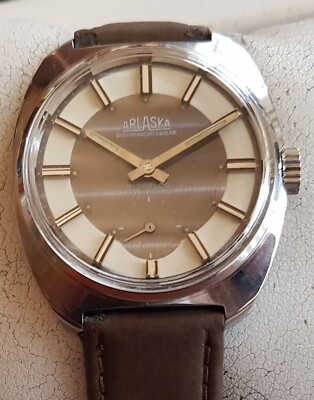 Vintage Armbanduhr Arlaska in Edelstahl   Handaufzug - Cal. Unitas 6325