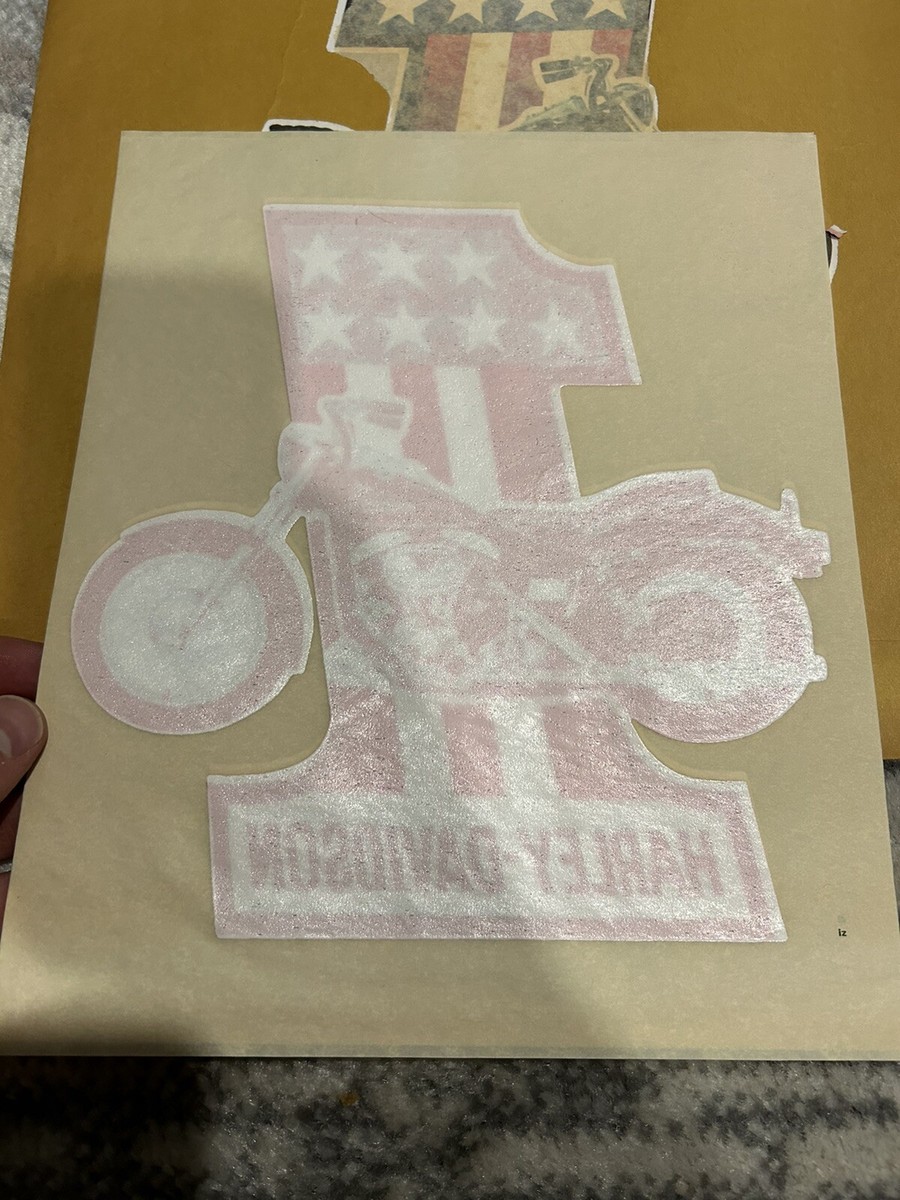 Original Vintage Harley-Davidson #1 USA Motorcycle Iron On