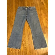 Levis 527 Low Mens Jeans 36X30 Blue denim Boot Cut Distressed Cowboy Western