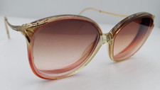 Vintage Dana Brown Yellow Translucent Oval Sunglasses Hong Kong FRAMES ONLY