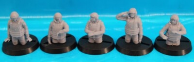 Peddinghaus-3 D Druck 1/72 72F120 US Abrams M 1 Tank Crew 5 Halbfiguren