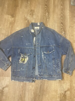 Sex Pistols Jean Jacket Large? Oversized distressed bleach