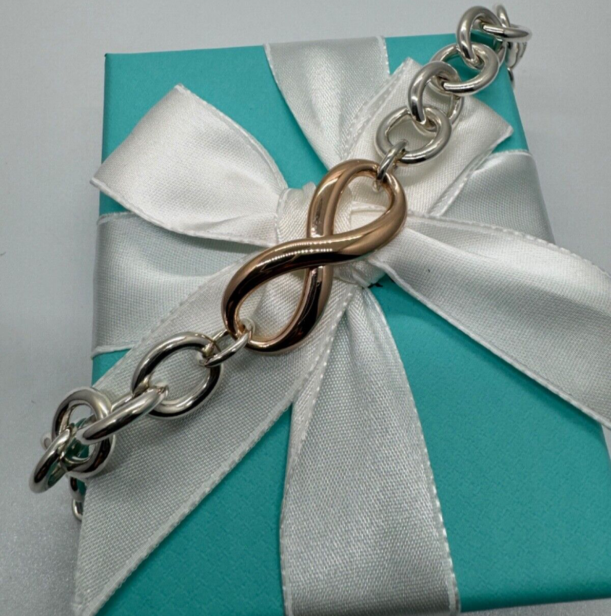Tiffany & Co. Infinity ブレスレット Tiffany &Co. Infinity Round Large Heavy Link Bracelet Sterling