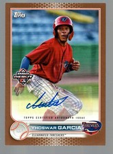 2022 Topps Pro Debut Autographs Gold #PD165 Yhoswar Garcia 3/50