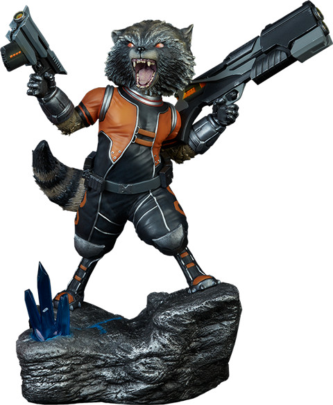 Marvel Comics Guardians Of Flora Rocket Raccoon premium format figure Sideshow