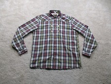 Orvis Shirt Mens Medium Red Plaid Trout bum Button Up Long Sleeve Vented Fishing